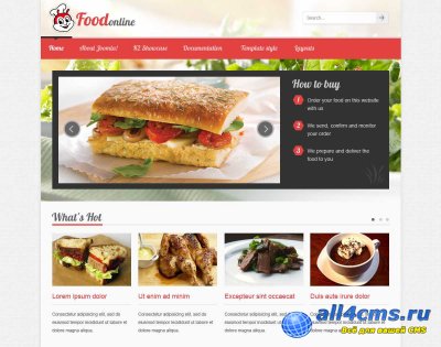 Кулинарный шаблон VT Food для Joomla 3.0