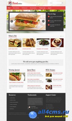 Кулинарный шаблон VT Food для Joomla 3.0