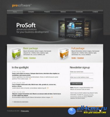 Бесплатный шаблон Битрикс - ProSoftware