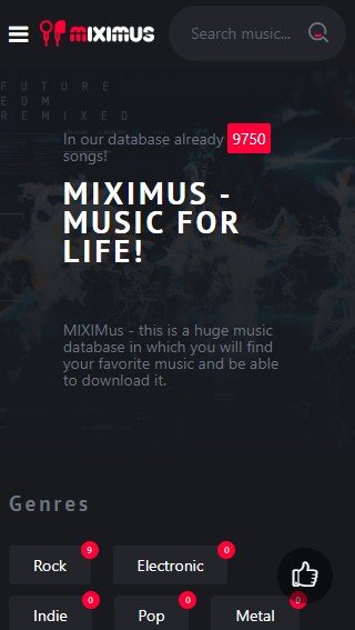 MixiMus - адаптивный музыкальный шаблон для DLE