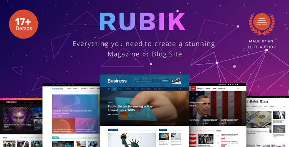 Rubik v1.1 - новостная премиум тема WordPress