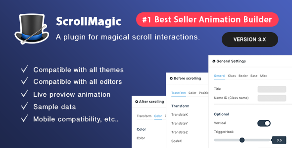 Scroll Magic v3.6.2 - плагин анимации прокрутки WordPress