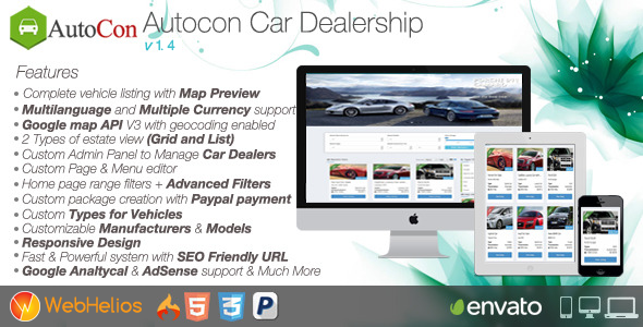 Autocon Car Dealership v1.8.0 - скрипт автомобильного портала