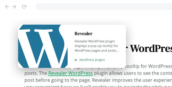 Revealer v1.0.1 - подсказки к ссылкам WordPress